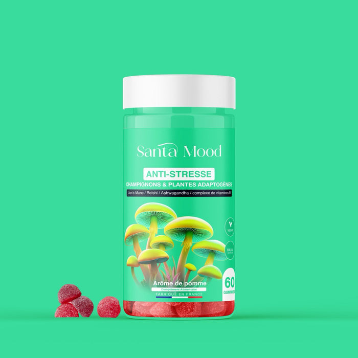 Santa Mood – Gummies Anti-Stress Naturels | Lion’s Mane, Reishi, Ashwagandha & Vitamines B